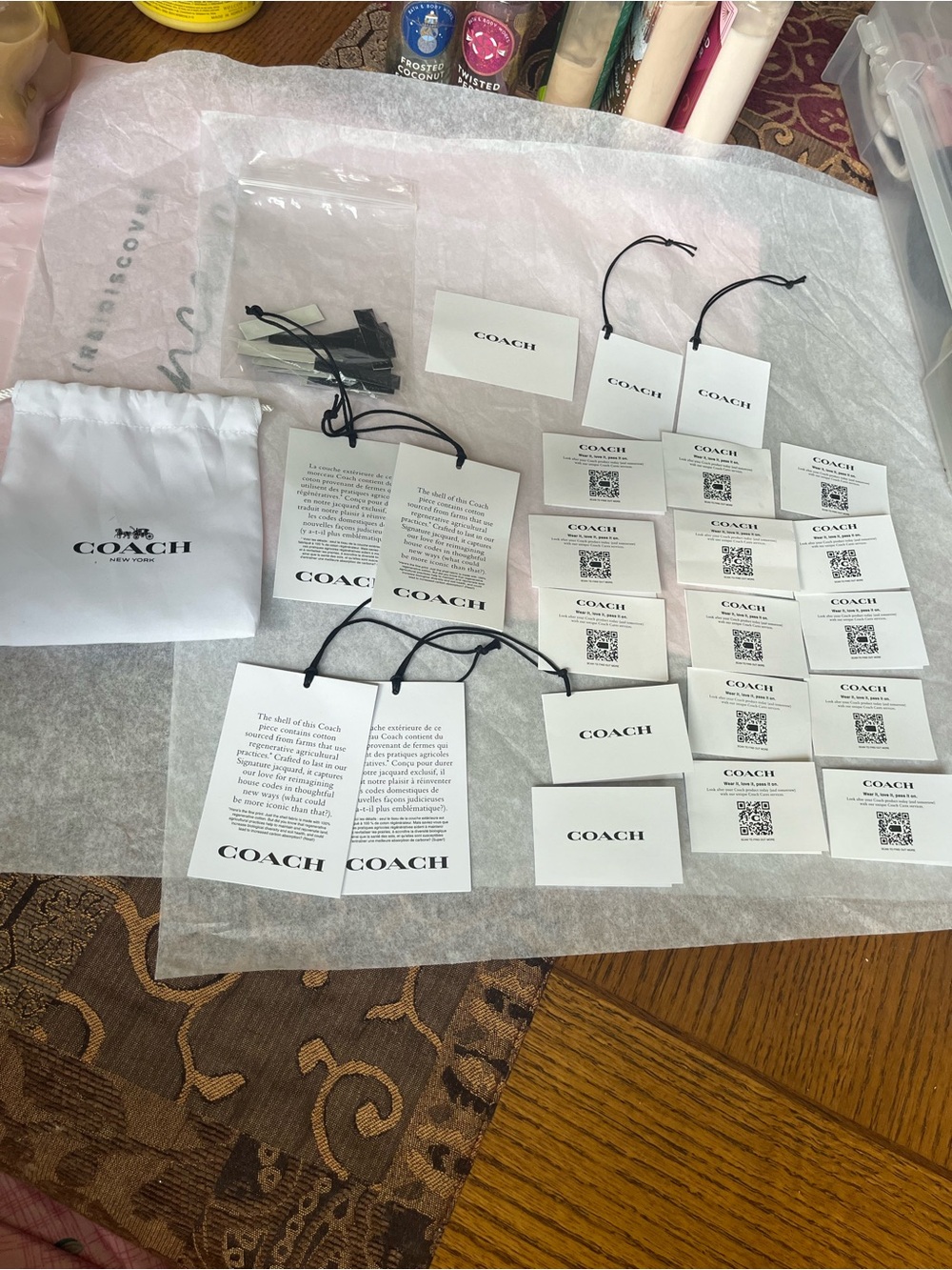 Authentic Coach Information Cards,Bag, Sensors